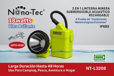 LINTERNA MINERA SUMERGIBLE N@NO-TEC