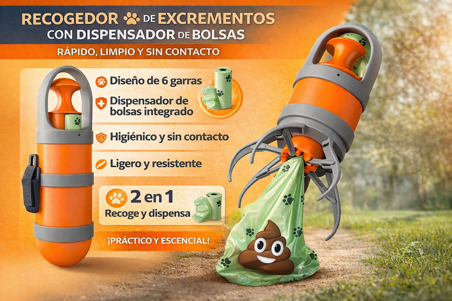 RECOGEDOR RESIDUOS MASCOTAS BLACK DAYS
