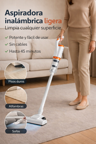 ASPIRADORA INALAMBRICA 2 EN 1  HY-118