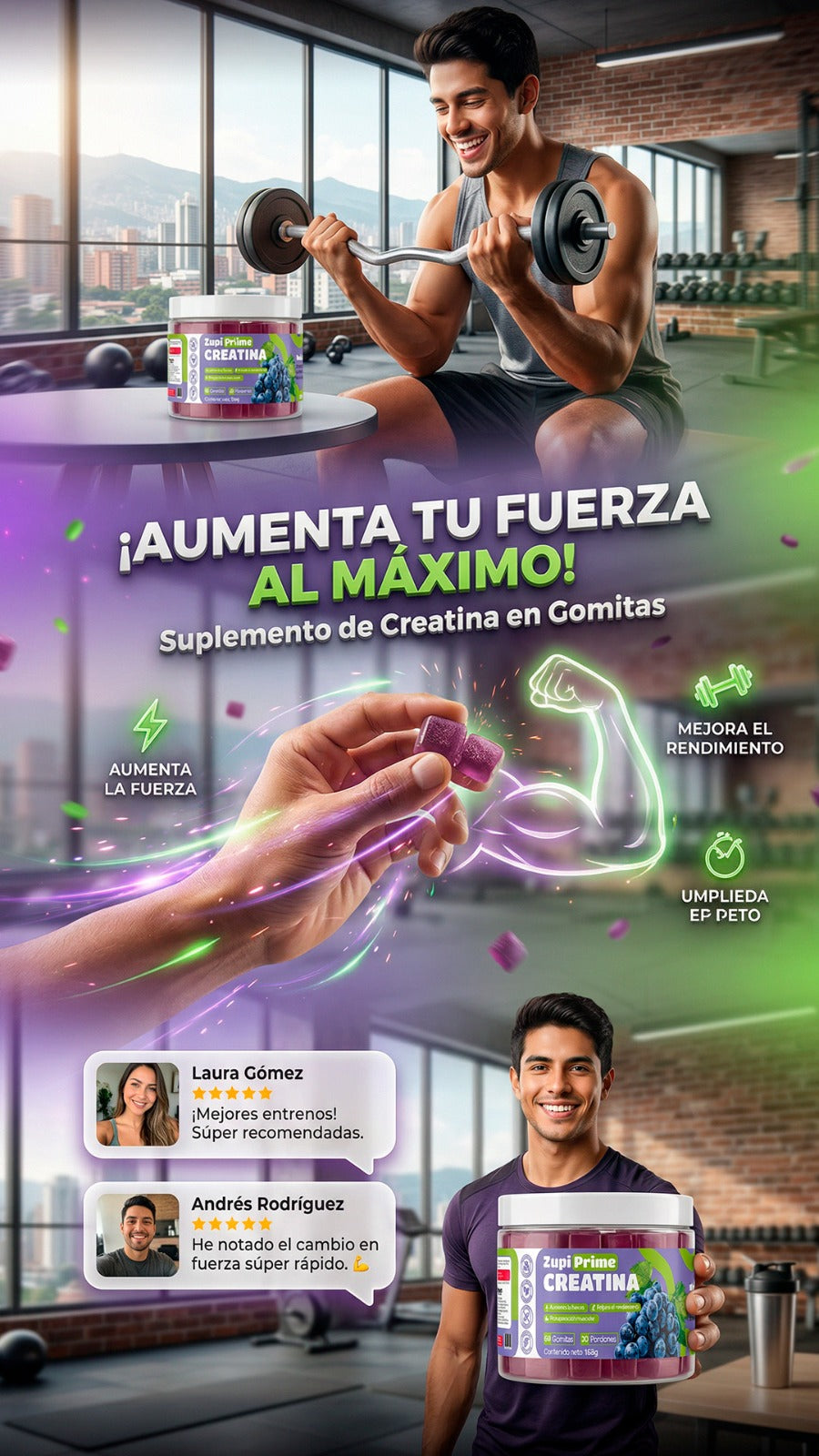 Gomas creatina prime ZUPI