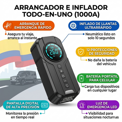 Compresor Aire Arrancador De Batería